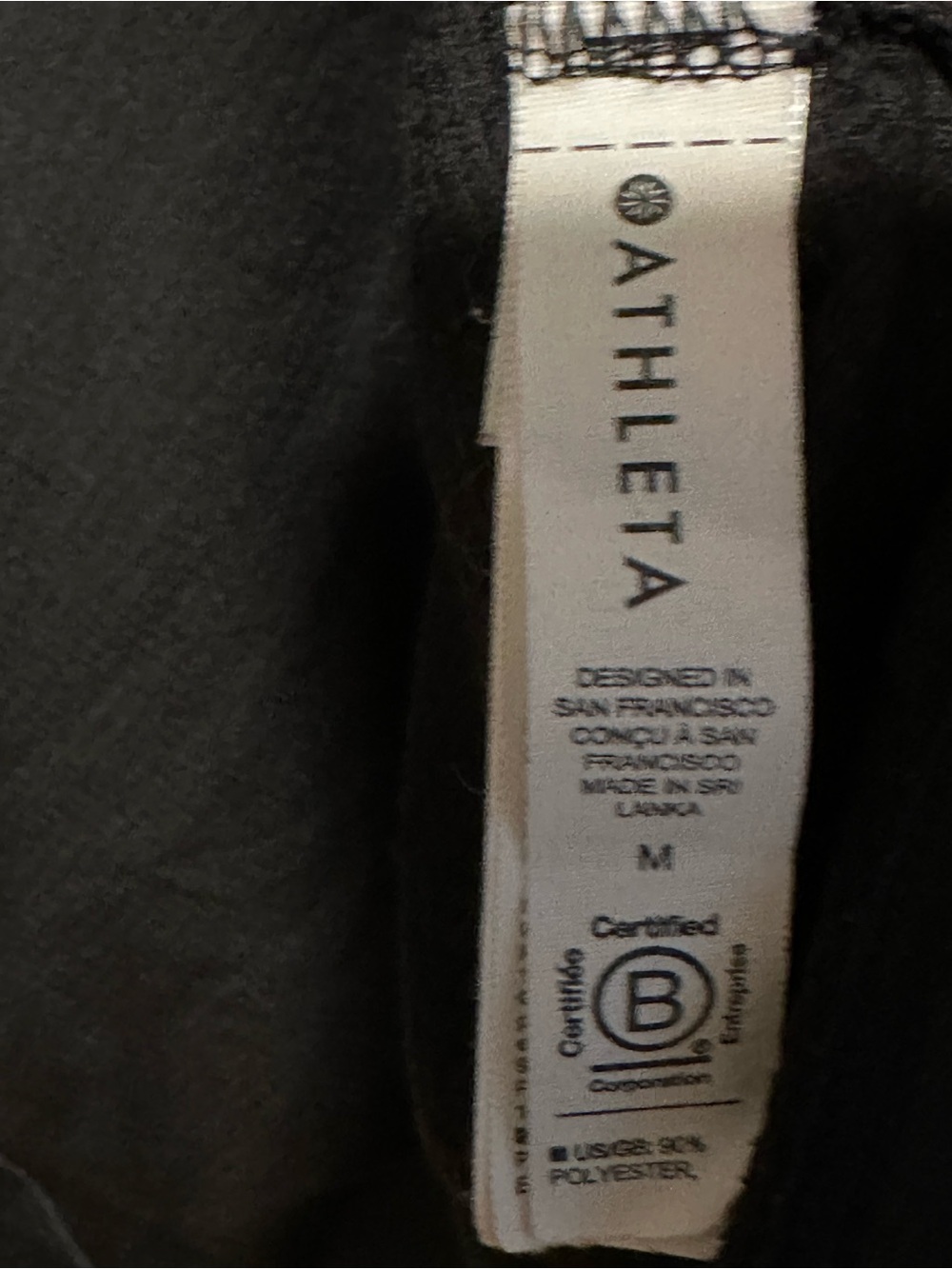 Athleta Black Cowl Neck Long Sleeve Performance Top Size M - Picture 3 of 5